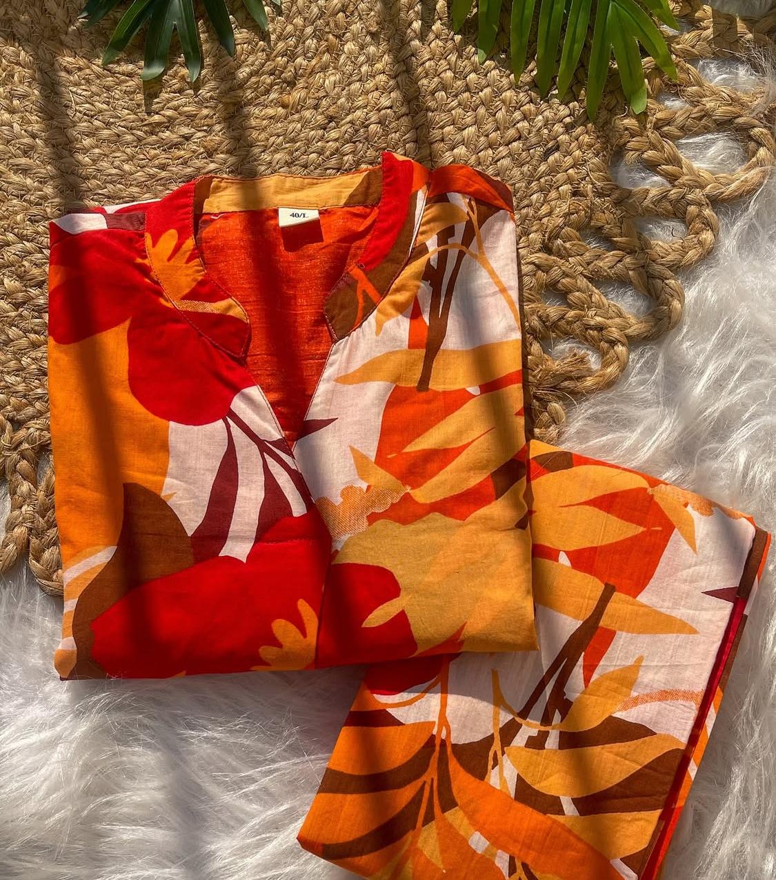 REDDISH ORANGE CO ORD SET (SU 316)