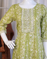 JAIPUR LIGHT GREEN FROCK TOP (SU 181)