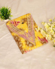 YELLOW WITH GREEN LEAF 3 PIECE SET (SU 131)