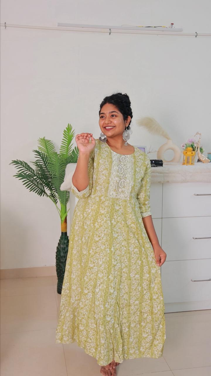 JAIPUR LIGHT GREEN FROCK TOP (SU 181)