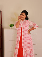 RED DESS WITH WHITE COAT (SU 300)