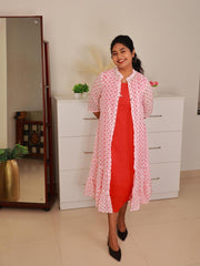 RED DESS WITH WHITE COAT (SU 300)