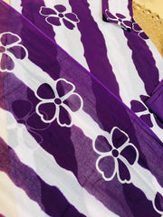 VOILET $ WHITE KURTA SET (SU 656)