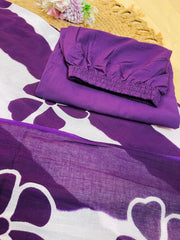 VOILET $ WHITE KURTA SET (SU 656)