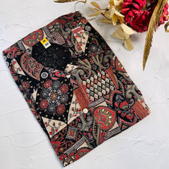 BLACK ETHNIC MOTIFS PRINTED DRESS (SU 422)