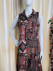 BLACK ETHNIC MOTIFS PRINTED DRESS (SU 422)