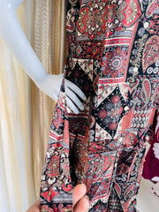 BLACK ETHNIC MOTIFS PRINTED DRESS (SU 422)