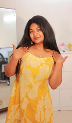 MUSTARD YELLOW NOODLE STRAP CO ORD SET (SU 334)