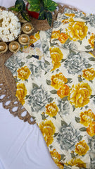 SUNLIGHT FLORAL YELLOW PETALS CO ORD SETS (SU 513)