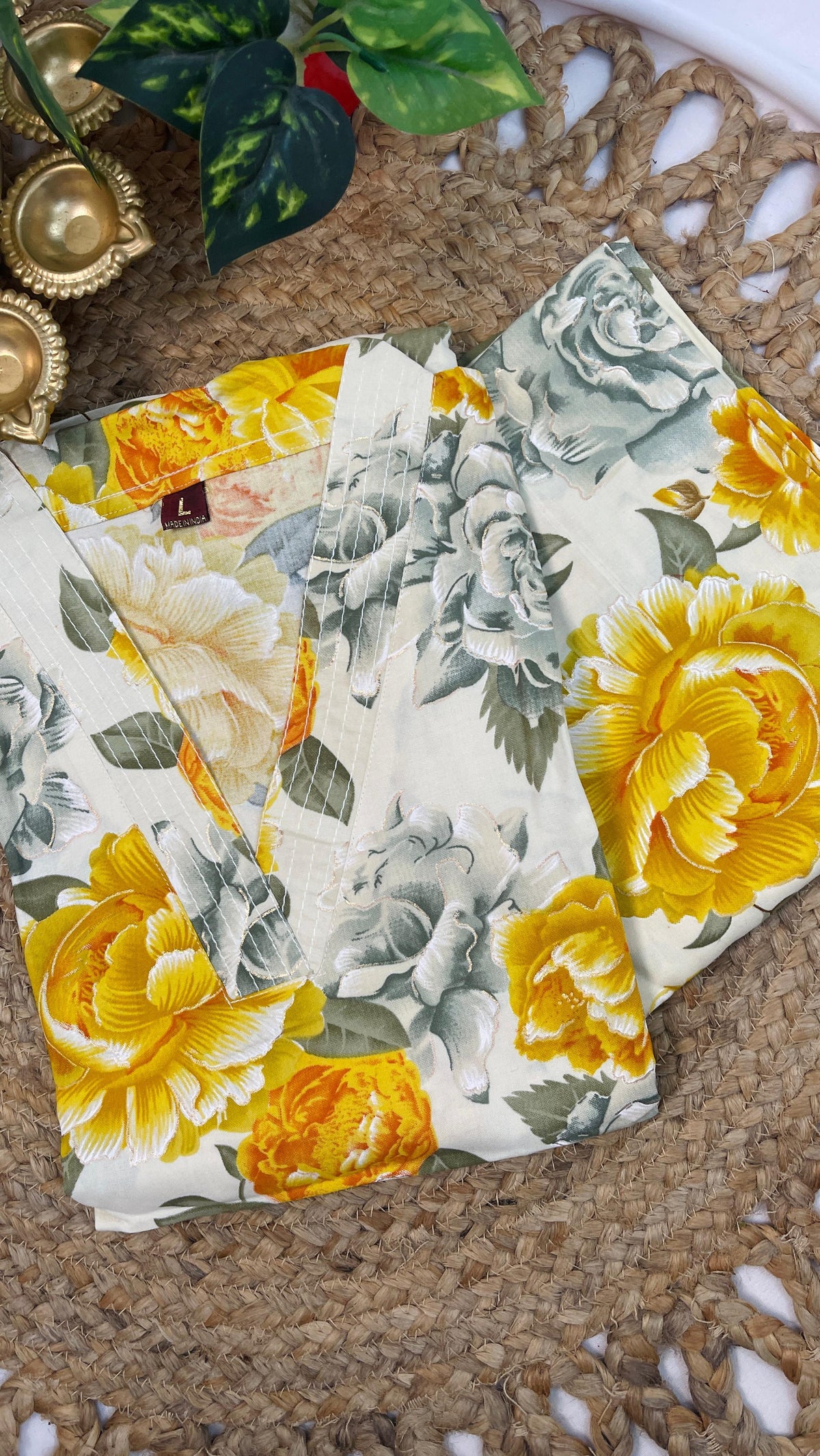 SUNLIGHT FLORAL YELLOW PETALS CO ORD SETS (SU 513)