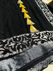 BLACK LINEN SAREE (SU 464)