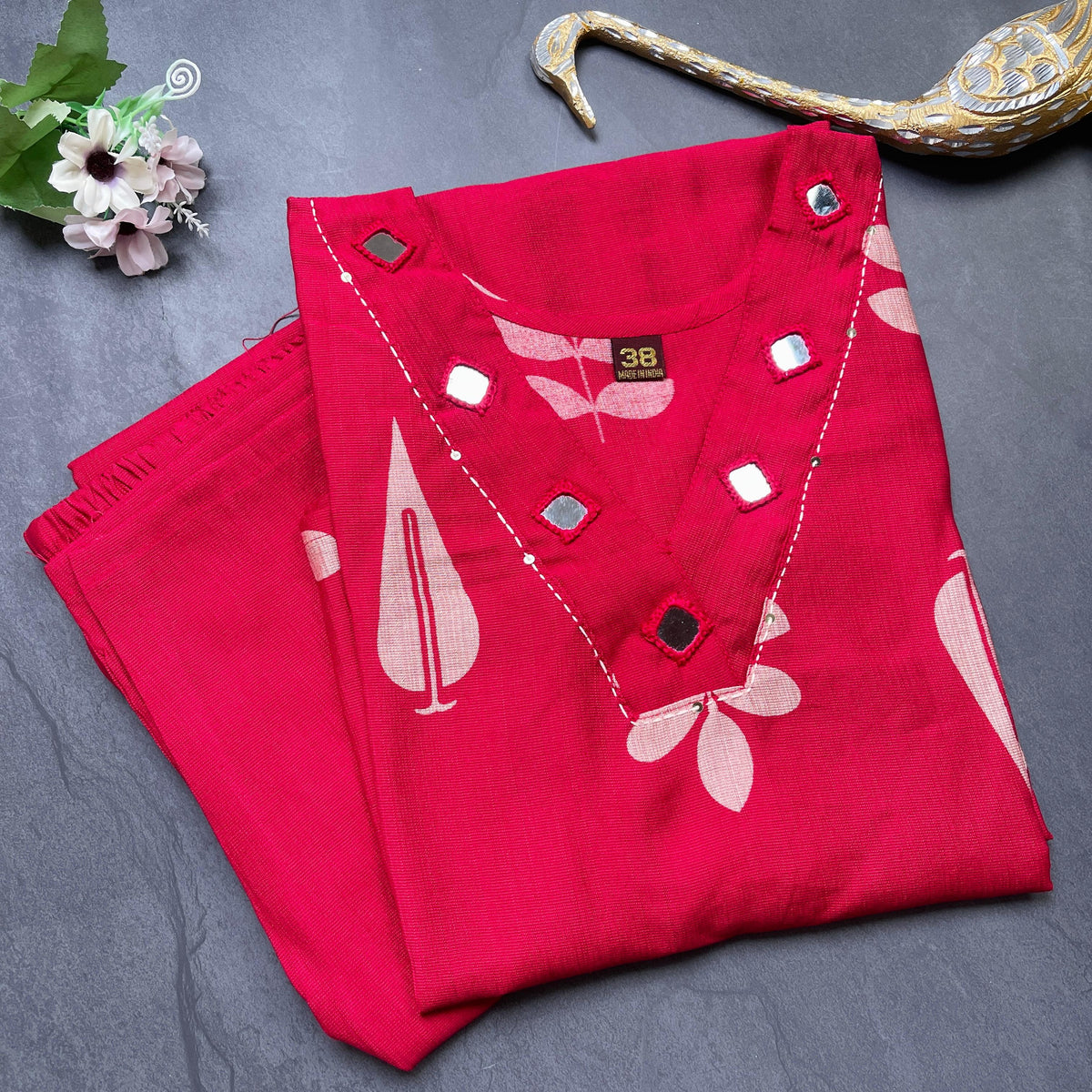 ROSE  PETAL MIRROR CO ORD SET (SU 659)