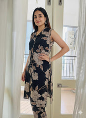 BLACK PUSHP CO ORD SET (SU 662)