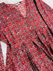 AJRAKH PRINT MAROON SHORT KURTHI (SU 682)