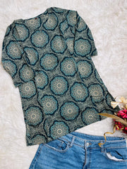 PEACOCK MEDALLION SHORT KURTHI (SU 687)