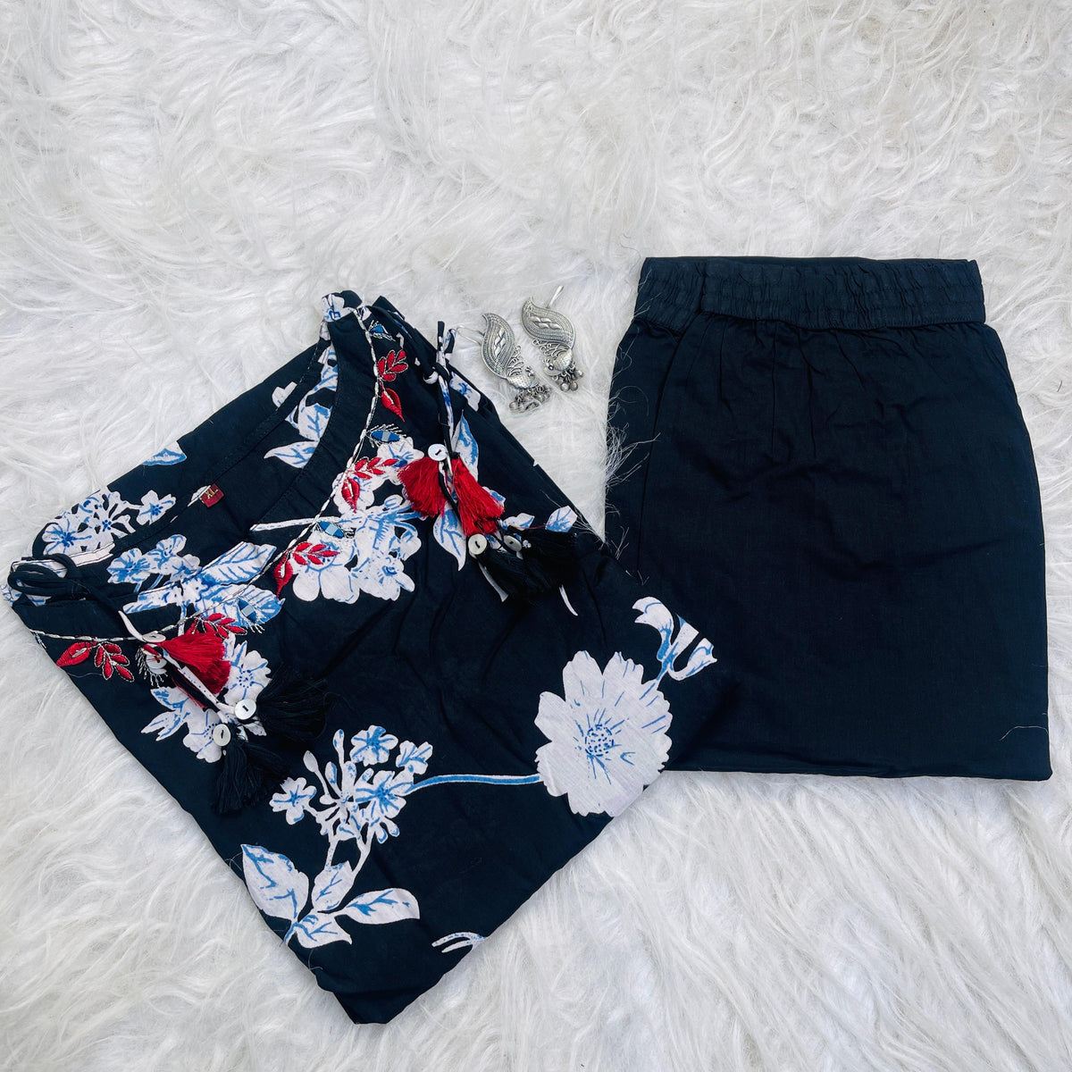 BLACK CHARM CO ORD SET (SU 700)