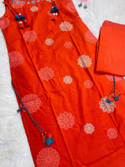 BURNT ORANGE CHARM CO ORD  SET (SU 697)