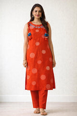 BURNT ORANGE CHARM CO ORD  SET (SU 697)