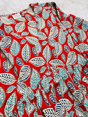 LEAFY ORANGISH SHORT KURTHI (SU 692)