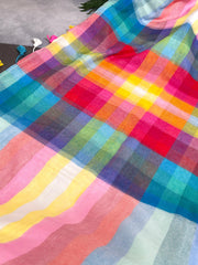 RAINBOW BREEZE MUL COTTON SAREE (SU 715)