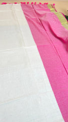 PINK AND WHITE DUAL SHADE MUL COTTON SAREE (SU 745)