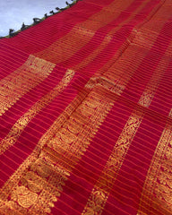 GREEN WITH RED CHECKED KALYANI COTTON SAREE (SU 730)