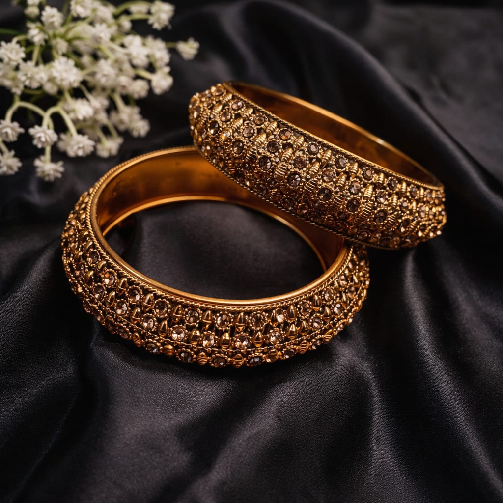 RAJWADI STONE BANGLES SET OF 2 (SJ 108)