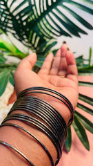 SILVER GLEAM BANGLES (SJ 109)