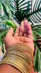 CLASSIC GOLD SPARKLE BANGLES (SJ 112)