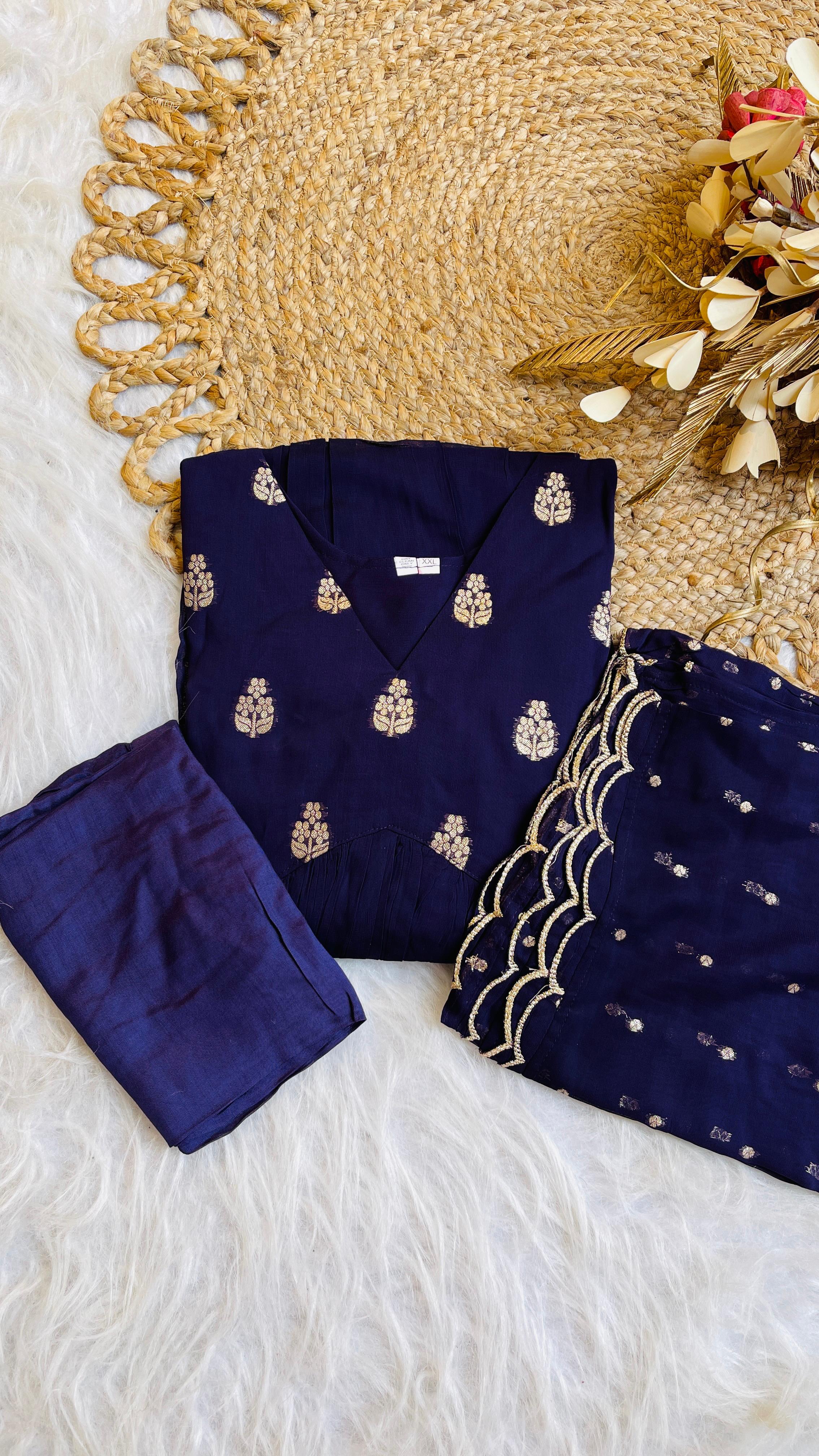 DARK VIOLET ANARKALI SET