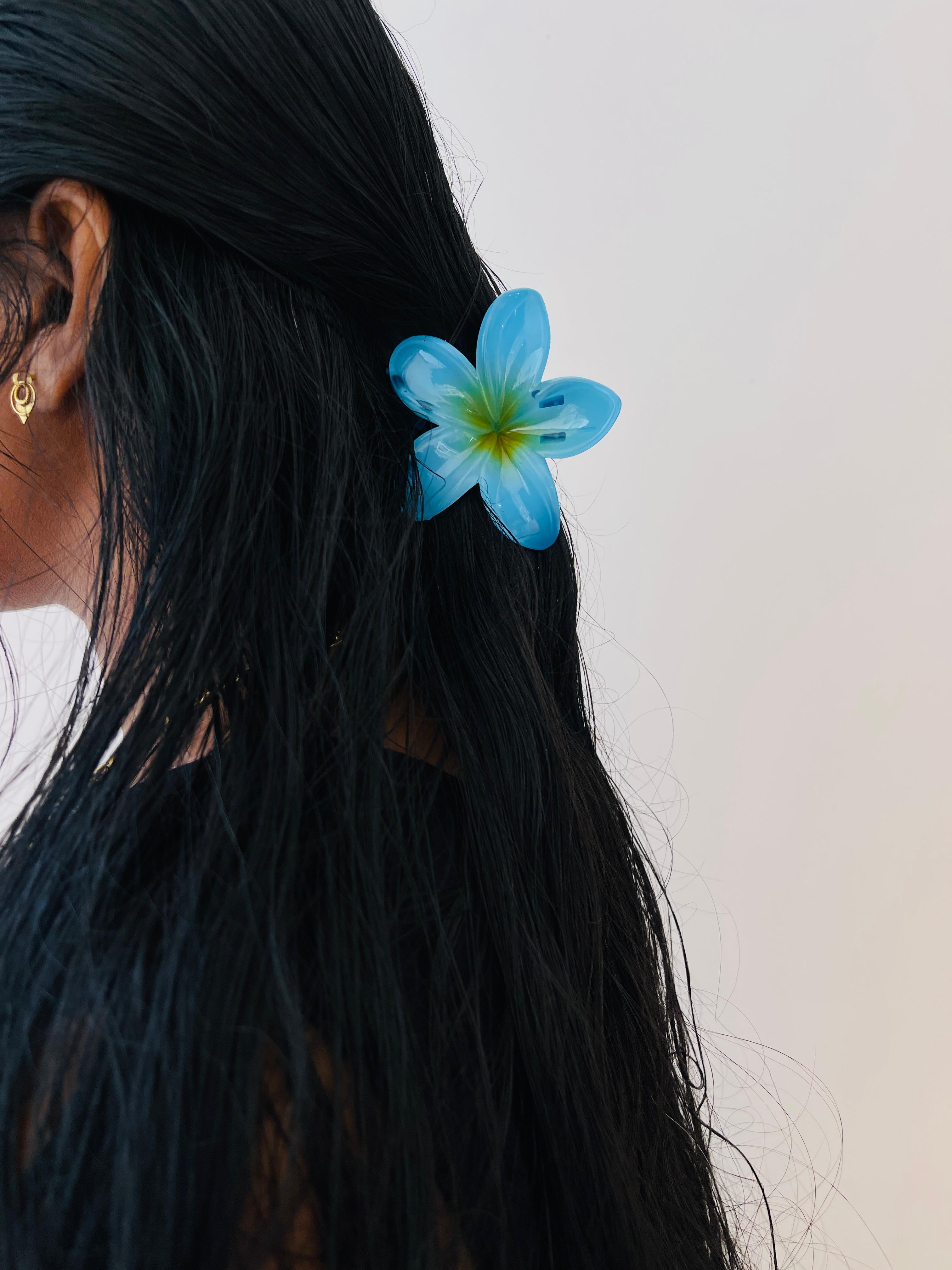 KOREAN CLAW HAIR CLIPS SKY BLUE ( SJ 73 )