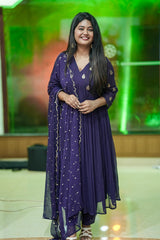 DARK VIOLET ANARKALI SET (SU 79)