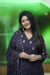 DARK VIOLET ANARKALI SET (SU 79)