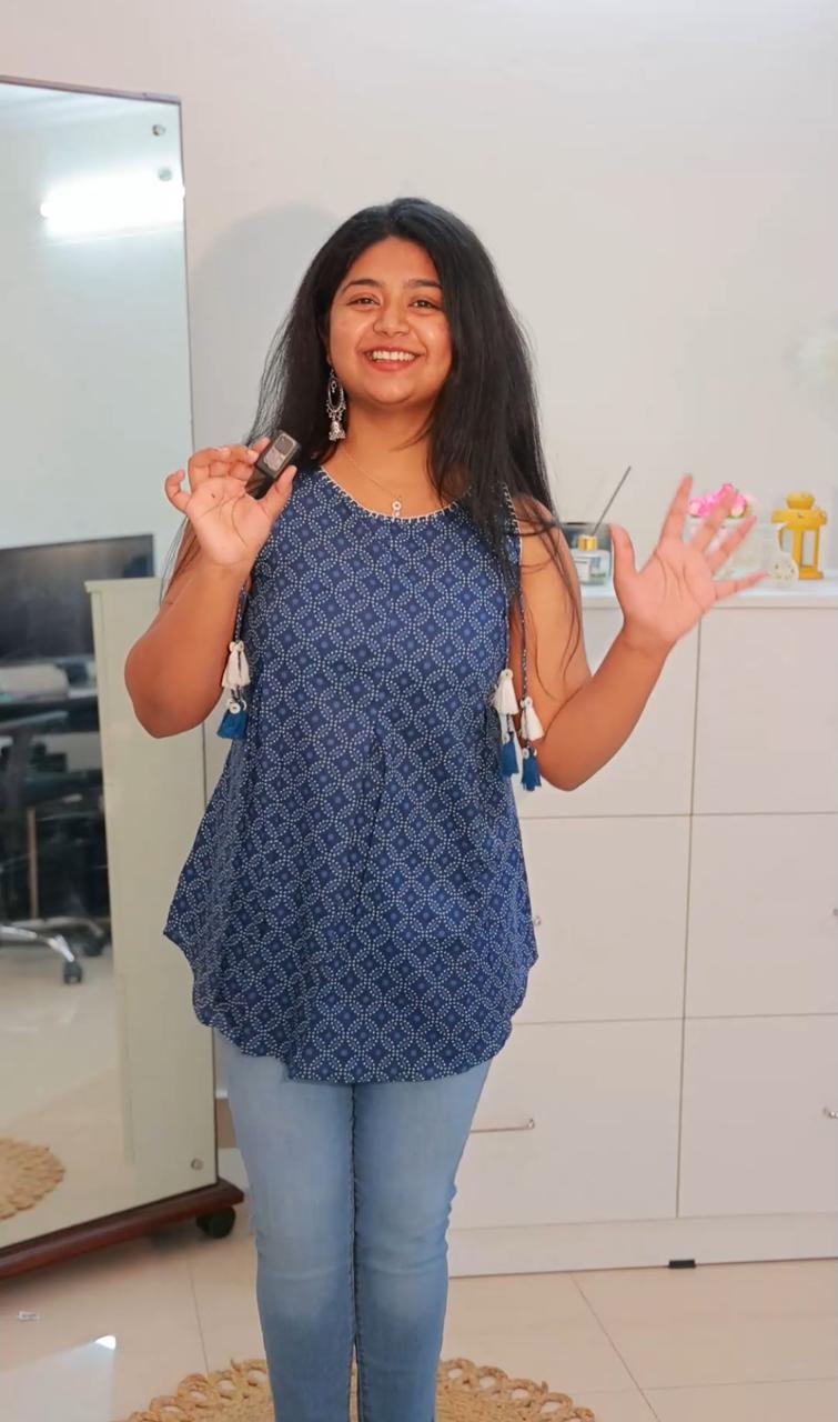 INDIGO BLUE SHORT KURTHI (SU 358)