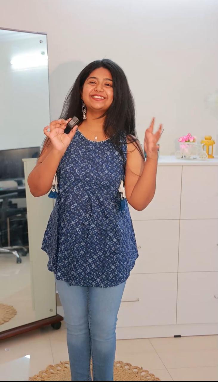 INDIGO BLUE SHORT KURTHI (SU 358)