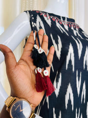 BLACK FLAME CHARM TOP (SU 438)