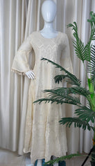 WHITE MIRROR WORK DRESS (SU 308)