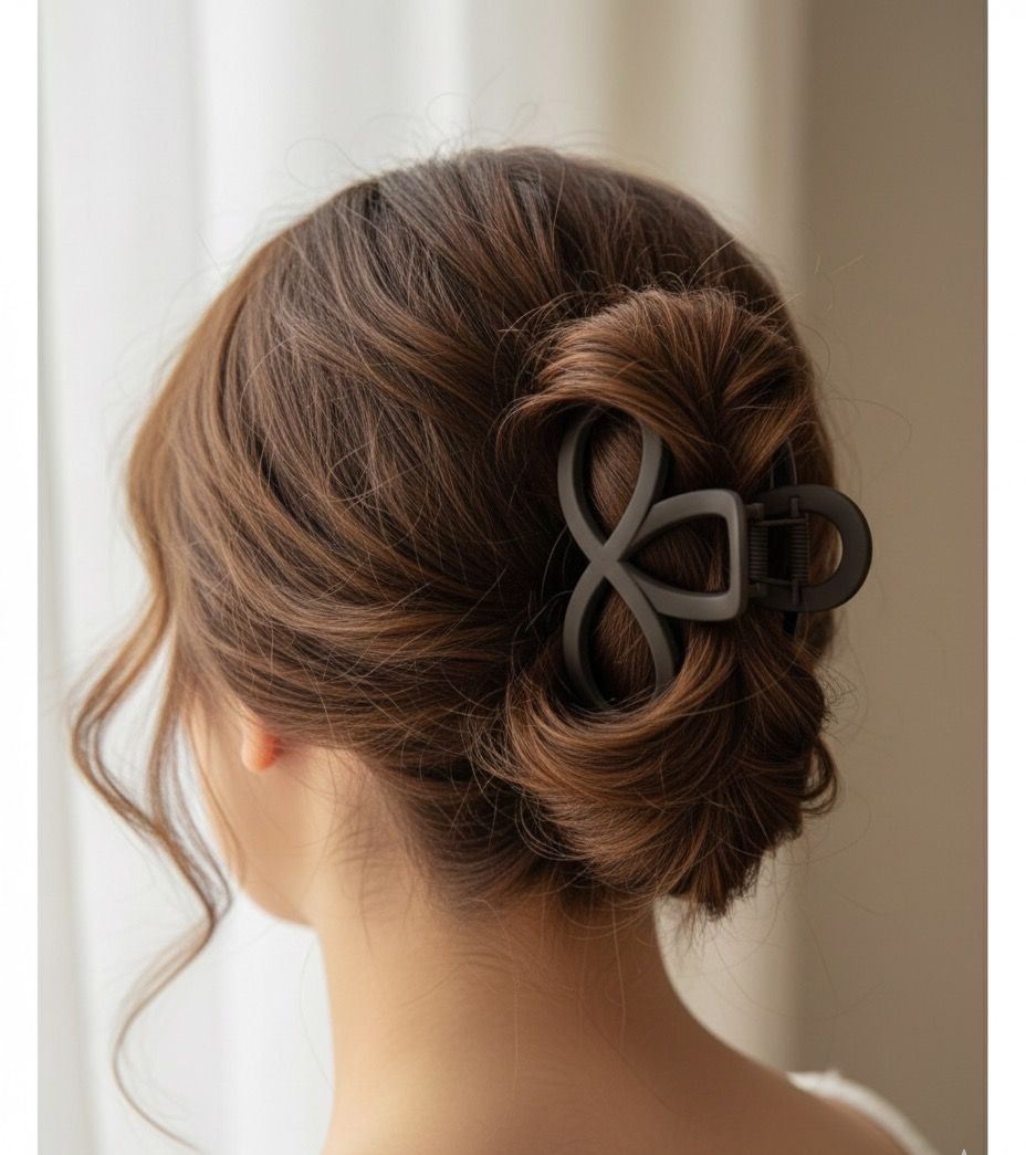 MANDARA HAIR CLAW CILP COFFEE BLACK ( SJ 75 ) ( 1 count )