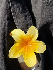 KOREAN CLAW HAIR CLIPS YELLOW ( SJ 73 ) ( 1 count )