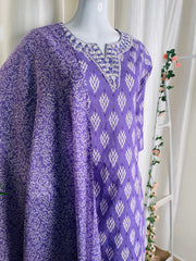 LAVENDER MIRROR WORKED 3 PIECE SET (SU 286)