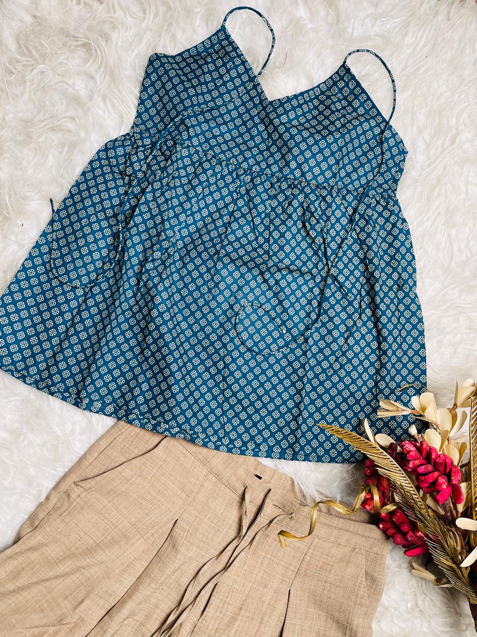 INDIGO COMFORT STRAP TOP (SU 677)