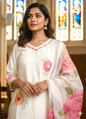 ROSE GARDEN EMBROIDERED 3 PIECE SET (SU 668)