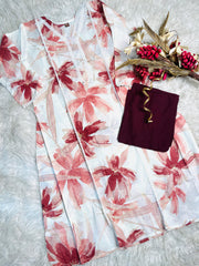 BLUSH LEAF PRINTED KURTHA SET (SU 665)