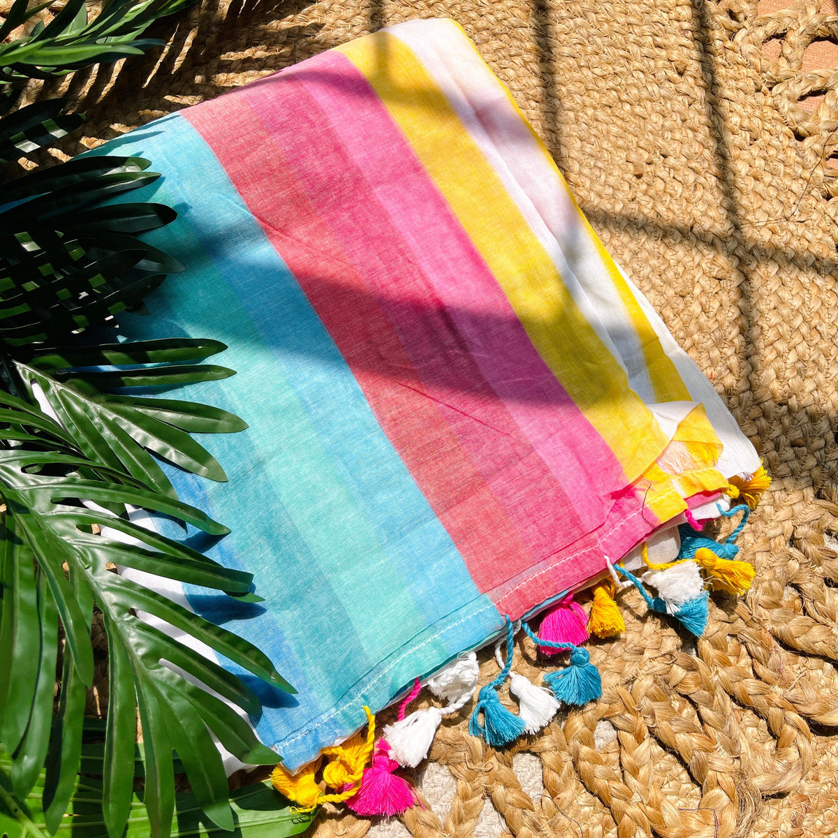 RAINBOW BREEZE MUL COTTON SAREE (SU 715)