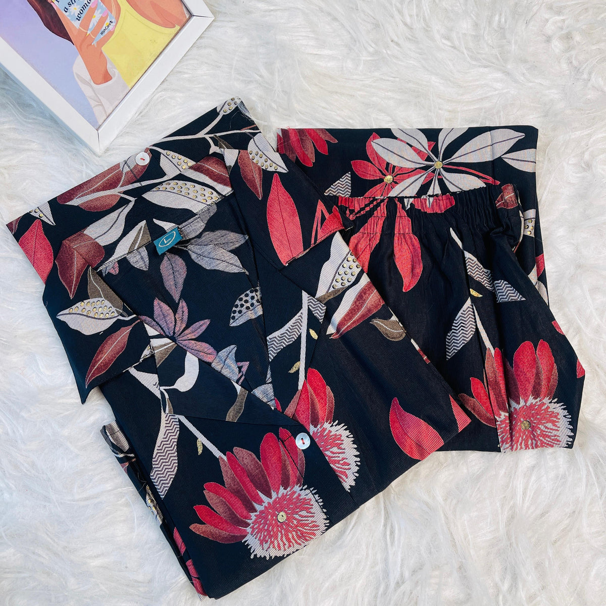 DUSKY FLORAL CO ORD SET (SU 663)