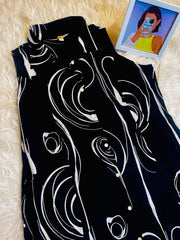 MODERN ART BLACK LOOP DRESS