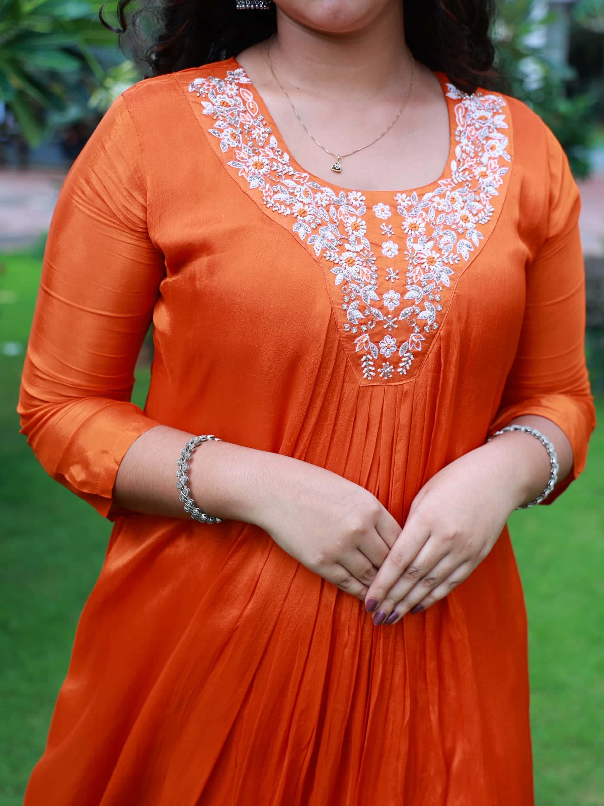 Burnt orange Salwar suit