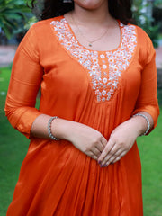 Burnt orange Salwar suit