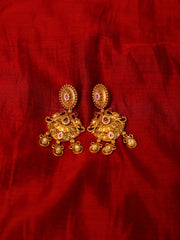 Antique Gold Temple Style Earrings