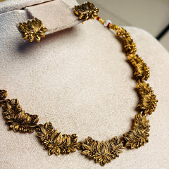 SUVARNA🌼✨LOTUS NECKLACE SET (SU 206)